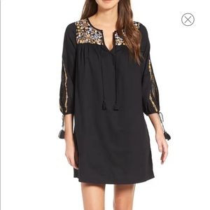 Madewell black floral dress/coverup